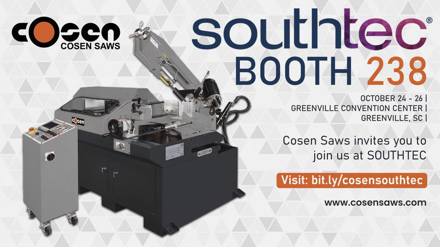 Cosen Saws Exhibiting New Sawing Solutions at SOUTHTEC 2023